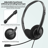 Casque de centre d'appels supra-auriculaire à réduction de bruit ENC avec micro externe, étanche IPX-4, ajustement personnalisé, vente en gros OEM/ODM
