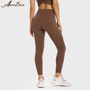 LULU-mallas de cintura alta para mujer, Leggings de cintura alta para Yoga, gimnasio, glúteos, modelador de cuerpo, entrenamiento