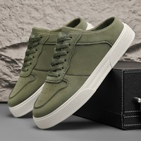 Chaussures décontractées pour hommes à lacets avec doublure en maille, tige en tissu, semelle extérieure en PVC, grande taille, collection printemps