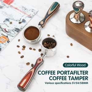 Barista Tools Cafe Coloré Bois 53mm 58mm Poudre Marteau pour <span class=keywords><strong>Delonghi</strong></span> Café Accessoires Tamper 51mm - Product Image 2