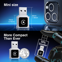 GRANDNAVI Mini Dongle sans fil CarPlay Android Auto, commande vocale, Google Maps pour les voitures avec CarPlay filaire