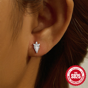 Plata de Ley 925 flor curvada serpiente brazalete cadena colgante <span class=keywords><strong>Tragus</strong></span> Piercing cartílago pendiente hélice Piercing joyería - Product Image 5