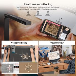 Atomstack A24 Pro X24 Pro máy khắc laser 120W với AC2 lightburn máy ảnh không dây 24W đầu ra Laser khắc miễn phí cài đặt - Product Image 4