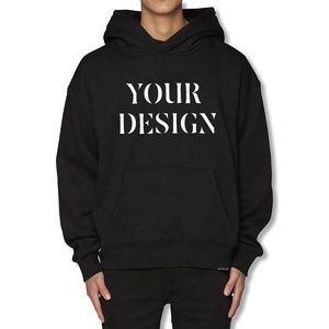 Vente en gros de sweats à capuche imperméables surdimensionnés de haute qualité en coton 100% 450 g/m² pour hommes, logo personnalisé imprimé à l'écran, sweats à capuche épais - Product Image 1