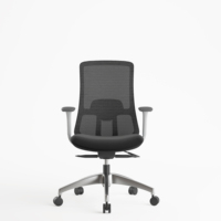 Chaise de bureau moderne pivotante pour visiteurs, dossier moyen, en maille, pour bureau