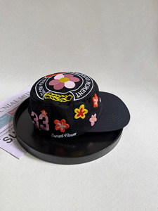 Gorro de Mujer con Diseño Floral Retro 2026, Gorra Plana con Bordado de Flores - Product Image 5