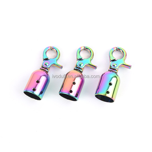 Nhà Máy kim loại stoppers Snap Nút chuỗi End Cap Túi Xách Tua cap <span class=keywords><strong>Clasp</strong></span> móc nối Túi Móc áo Stopper dây - Product Image 2