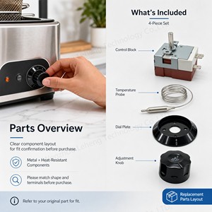 Thermostat capillaire 30~110°C pour <span class=keywords><strong>chauffe</strong></span>-<span class=keywords><strong>eau</strong></span> domestique, régulateur de température électrique pour bouilloire, machine à laver, cuisine - Product Image 2