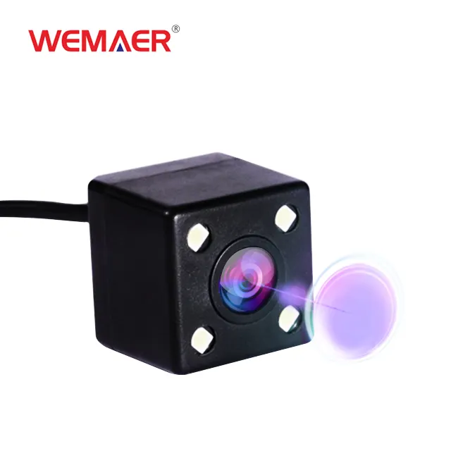 Wemaer Hd Night Vision Plug Auto Achteruitrijcamera Met 8 Led-Verlichting Vierkante Achteruitrijcamera
