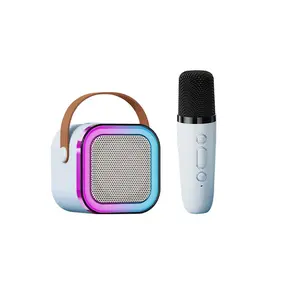 Speaker Bluetooth nirkabel untuk anak-anak, Speaker nirkabel kecil musik pabrik dengan mikrofon, pemutar Bluetooth Karaoke Mini untuk anak-anak