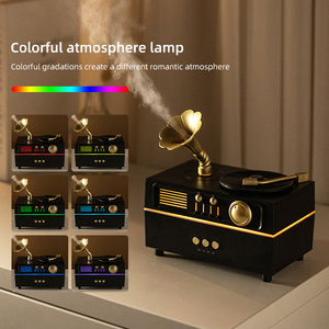 Humidificateur Gramophone Nouveauté 2024, <span class=keywords><strong>Diffuseur</strong></span> <span class=keywords><strong>de</strong></span> <span class=keywords><strong>Brume</strong></span> USB avec 7 Lumières LED Colorées, Décoration <span class=keywords><strong>de</strong></span> Bureau Vintage pour la Maison et le Bureau - Product Image 2