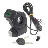 Serrure de contact électrique pour trottinette électrique avec indicateur de tension, interrupteur de démarrage et clés, pièces de rechange en plastique