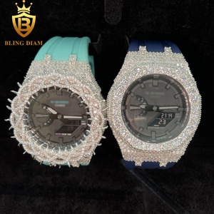 Ice out vvs đầy đủ moissanite D màu vvs-đồng hồ-Gai bustdown bán vượt qua Kim Cương Tester GRA giấy chứng nhận bán buôn - Product Image 2