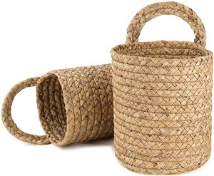 Wall Seagrass Decor Seagrass Hanging Basket Wall Hanging Planter Seagrass Hanging Planter Woven Plant Basket Indoor Pot Plant Hangers Storage Organizer Home Decor