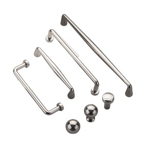 Manijas modernas minimalistas para puertas de armario, aleación de zinc, titanio, plata, forma de barra, espejo, cromado electroplacado para muebles - Product Image 5