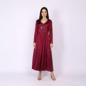 Robe élégante pour femme, style 1 pièce, avec pantalon et dupatta ombré avec miroir et travail de découpe Dana, qualité supérieure - Product Image 1