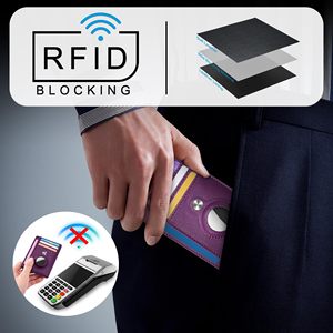 Custom Genuine Crazy Horse Leather Wallet Compatible with <b>Tag</b> RFID Slim Minimalist Wallet Factory - Product Image 3
