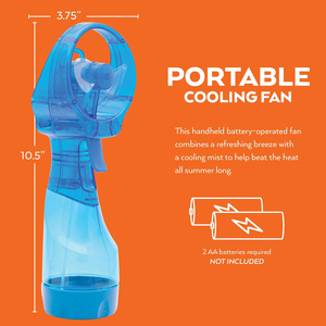 Ventilador de mano portátil mini con pulverizador de agua, a pilas, para verano, viajes y exteriores, al por mayor - Product Image 5