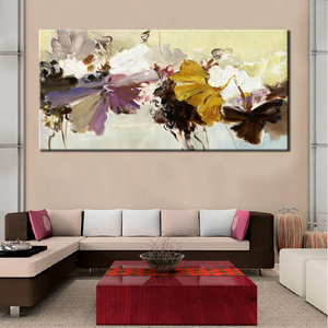 Moderna <span class=keywords><strong>tela</strong></span> astratta pittura Wall Art Poster <span class=keywords><strong>dipinti</strong></span> a mano <span class=keywords><strong>fiori</strong></span> stampe <span class=keywords><strong>su</strong></span> <span class=keywords><strong>tela</strong></span> per soggiorno decorazione domestica - Product Image 4