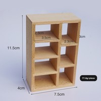 1:12 échelle en bois massif maison de poupée armoire bibliothèque moderne petit modèle de meubles en bois pour la maison salon étude scène décoration