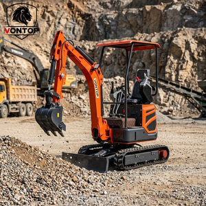 Mini-excavatrice compacte de 1,8 tonne, excavatrice sur chenilles, moteur Kubota, certifiée CE EPA Euro 5, pour petits travaux de construction - Product Image 1