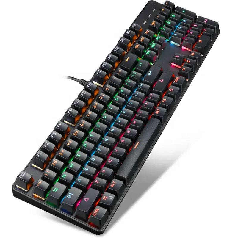 Customized Logo RGB Mechanical Wired Full Layout 104 Keys Gaming USB Light Led Switch Mechanic Gaming Keyboard