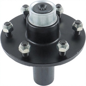 Kit d'axe de roue de remorque pré-assemblé 6 trous 5,5 pouces rond # 84 Broches de remplacement/réparation pour essieu de remorque de 5200-6000 lb - Product Image 1