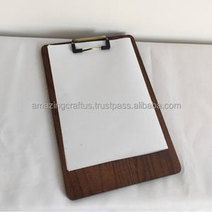 A4/A5 Size Solid Oak <b>Wood</b> and Metal Profile <b>Clipboards</b> Paper Size Office <b>Clipboard</b> for School Office Use <b>Wood</b> Grain Hardboard - Product Image 6