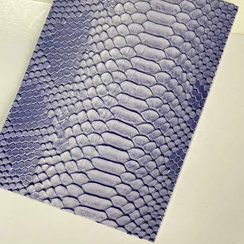 Textile en Faux cuir, feuilles pour étui mobile, texture en peau de serpent crocodile, 1 mètre x 1.4mm épaisseur