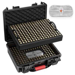 Custodia Impermeabile per Munizioni KHC 350 EVA, Specifiche Militari, Sicura per Viaggi, per 9mm, .40 S&W, .380ACP, .38 S&W, .356 TS&W, 7.63mm, 8mm Steyr, .357 <span class=keywords><strong>SIG</strong></span> - Product Image 1