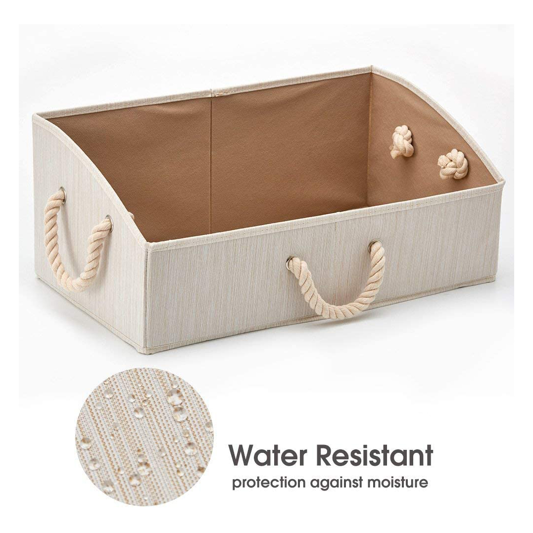 Factory Wholesale Home Storage Organization Bins with Rope Handles Underwear Storage Box