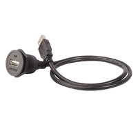Cable de Extensión Industrial USB 2.0 Lshitech con Conector de Aviación de Nylon, 0.1-1m, Tipo D, Macho/Hembra, Montaje en Panel, Conector DC