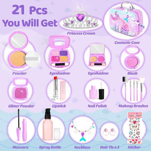 Coffret <span class=keywords><strong>de</strong></span> <span class=keywords><strong>Maquillage</strong></span> Jouet pour Enfants : <span class=keywords><strong>Maquillage</strong></span> d'Imitation pour Filles avec Sac à Main – Jouets <span class=keywords><strong>de</strong></span> <span class=keywords><strong>Maquillage</strong></span> pour Tout-Petits - Product Image 4