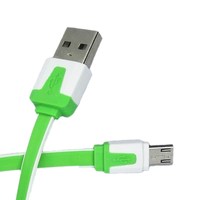 Kabel Data Pengisian Daya USB A ke Micro USB 5P Hitam Pabrik