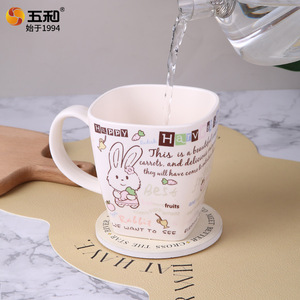 Wuhe Melamine Mug Blue White Porcelain Design With Handle Household Tea Cup New Chinese Style - Product Image 4
