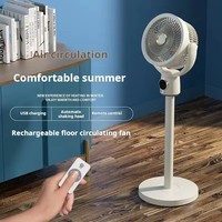 Ventilador de Pie Silencioso con Motor DC, Control Remoto, Batería Recargable Tipo-C de 8000mAh, Uso Doméstico y Exterior