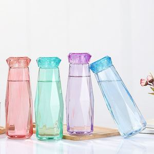 Barato creativo rombal vaso de agua con tapa portátil moderno personalizado diamante cristal botella de agua para regalo de negocios - Product Image 1