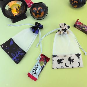 Bolsa de Organza de Algodón Personalizada para Halloween, con Cordón, para Empacar Dulces - Product Image 2