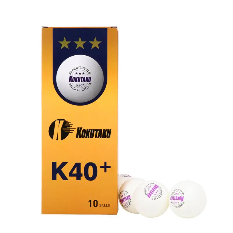 Kokutaku Wettbewerb Tischtennis Box Ball 10 drei Sterne gelb weiß 40mm neues Material Nahtball