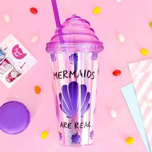 Vaso de plástico reciclado para niños con pajita, vaso brillante de purpurina de promoción, taza de <span class=keywords><strong>agua</strong></span> de confeti - Product Image 3