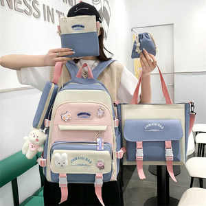 Ensemble de sacs à dos personnalisés 5 pièces Grande capacité Sac d'école pour adolescentes Sac à dos mignon pour étudiantes - Product Image 1