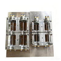 Moules de soufflage manuels pour bouteilles PET, machine de soufflage 380V avec garantie d'un an pour les bouteilles d'eau minérale, de produits chimiques et d'huile alimentaire