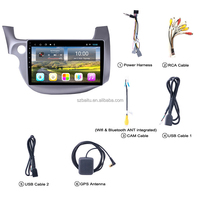 Radio Estéreo Multimedia de 10 Pulgadas Doble Din con Pantalla Táctil QLED y Reproductor Android para Honda FIT (JAZZ) 2007-2013