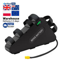 Baterai Ebike EU Inventory 48V/52V/72V 20Ah 30Ah dengan BMS 60A, Baterai Segitiga 60V untuk Sepeda Listrik 1000-5000W