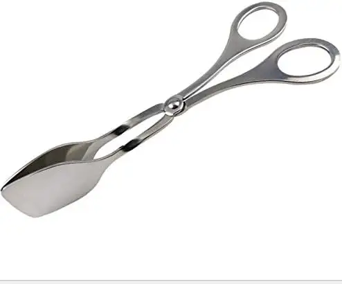 Stainless Steel Food Clip Scissors Type Tong Kitchen Tongs Buffet Party Catering Serving Cake Bread Clip