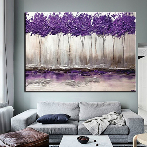 Paysage abstrait violet lavande et fleurs Art mural photos et affiches imprimées sur toile pour la décoration intérieure salon <span class=keywords><strong>fleur</strong></span> - Product Image 3