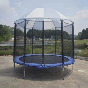 <span class=keywords><strong>Trampoline</strong></span> de citrouille à assemblage facile avec <span class=keywords><strong>filet</strong></span> de protection en acier allié droit sans danger pour les loisirs en plein air des enfants - Product Image 1