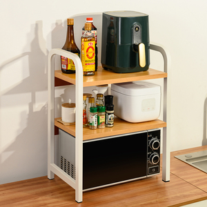 Étagère de rangement multifonctionnelle réglable, double, écologique, durable, pour <span class=keywords><strong>cuisine</strong></span>, bureau, support pour <span class=keywords><strong>micro</strong></span>-ondes, en acier <span class=keywords><strong>au</strong></span> carbone, couleur personnalisée - Product Image 5