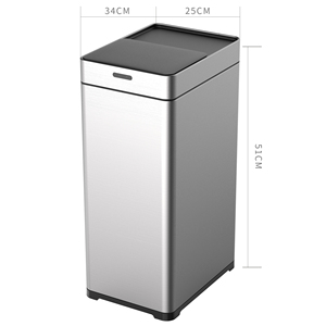 30L New 2025 Silver Automatic Sensing Sliding Open Cover Kitchen Trash <strong>Can</strong> Smart Sensor Bin - Product Image 2