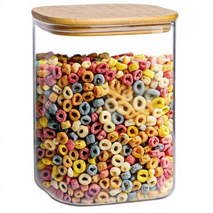 Frasco de Almacenamiento Cuadrado Clásico de Vidrio Borosilicato de Grado Alimenticio, Transparente y Grueso, Hermético, para Envasar Kimchi y Salsas - Product Image 2